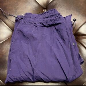 Dark Purple Cuffed Cargos